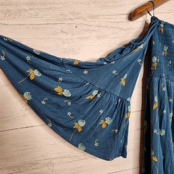 FREE PEOPLE Lana Blouse Size Small Mermaid Blue‎ - Picture 5 of 11
